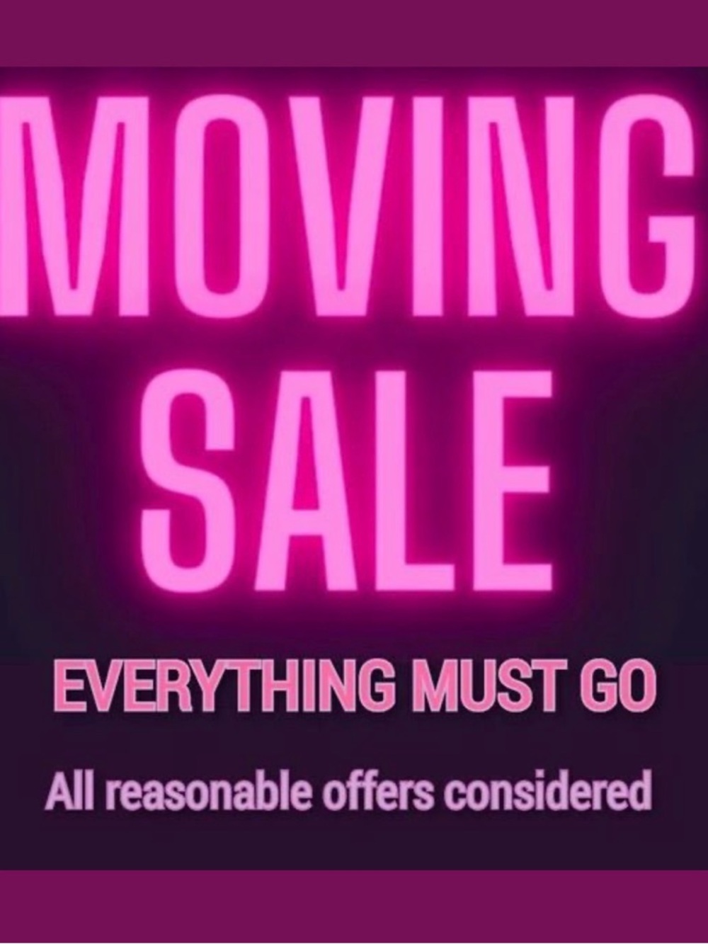Moving sale!